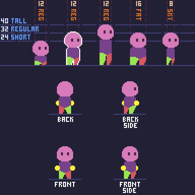 Characters template 32x32 Characters template 32x32