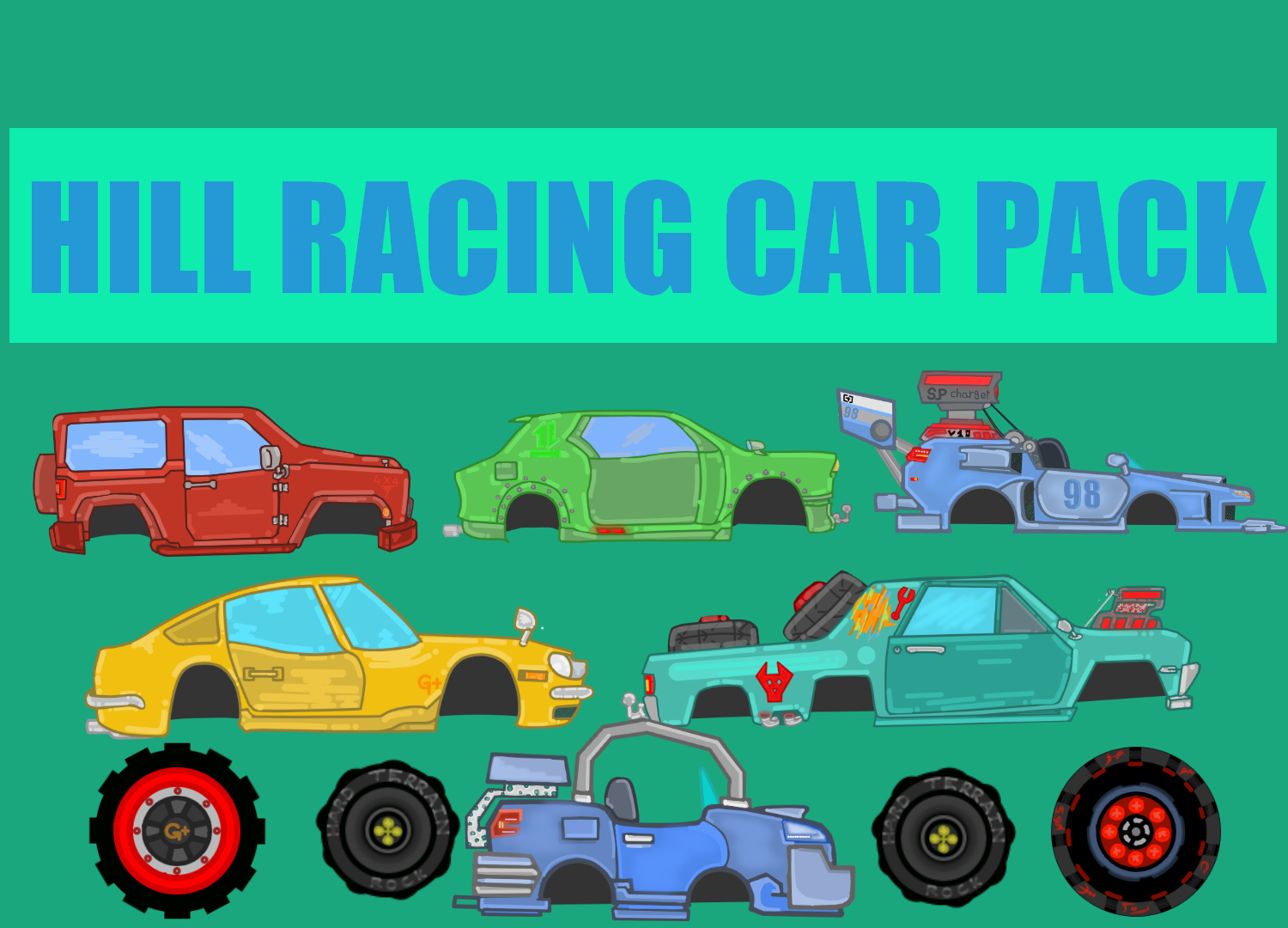 🚙2D Hill Racing Car Pack📦🎒 [Asset For Game Dev] - Release Announcements ...