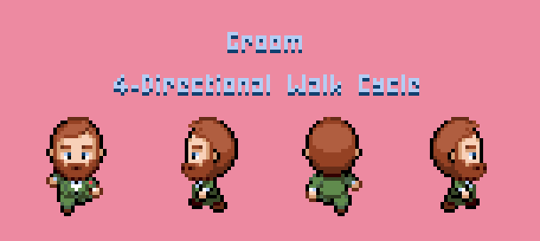 Groom 4-directional walk cycle preview