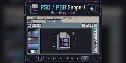 Cover image for Aseprite PSD support