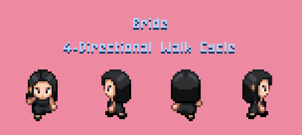 Bride 4-directional walk cycle preview