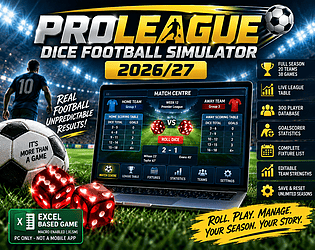 ProLeague Dice Football Simulator 2026/27 [$5.99] [Simulation]