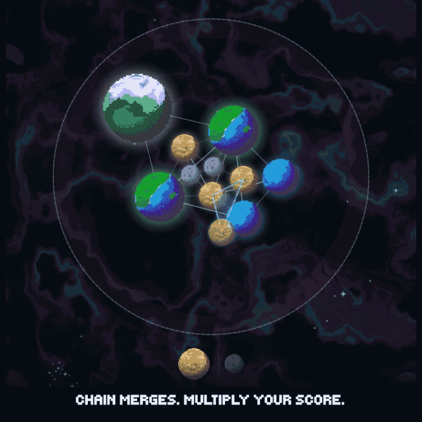 One placement triggers three merges and awards +576 points with a ×3 multiplier.