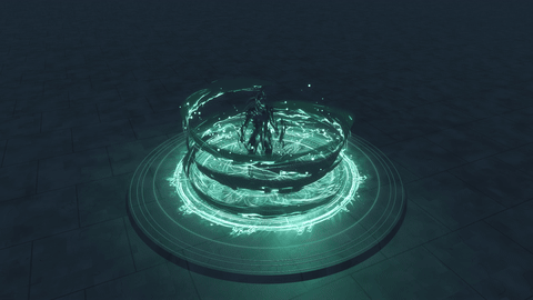 Signature jade layered aura in Godot