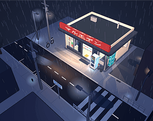 雨夜便利店街角 [Free]