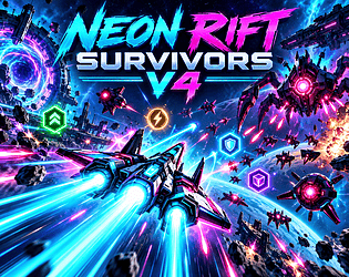 Neon Rift Survivors V4 game screenshot