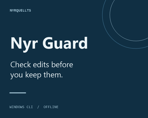 Nyr Guard verify coding-agent changes before you keep them