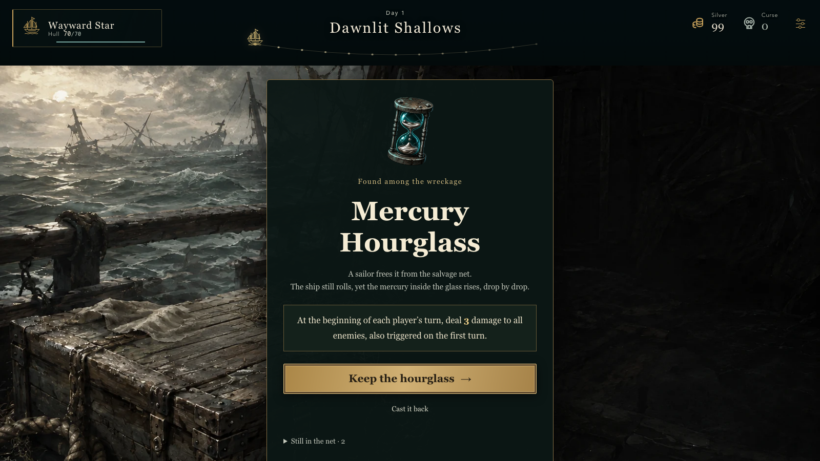 A relic discovery offers a powerful new choice during the voyage