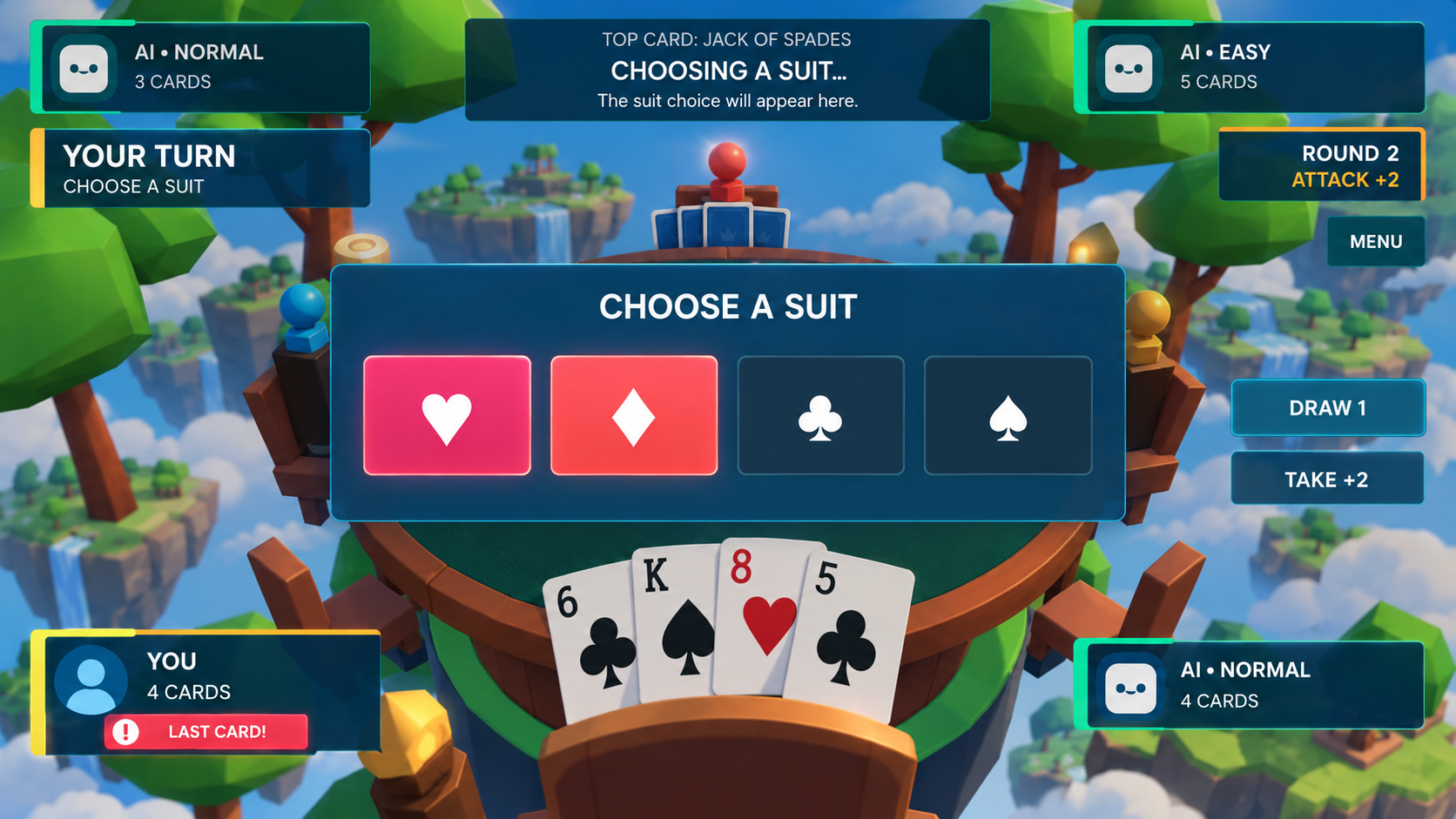 7 Card Suit Attack