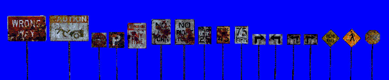 (PSX) - 17+ Rusted Sign Boards Pack