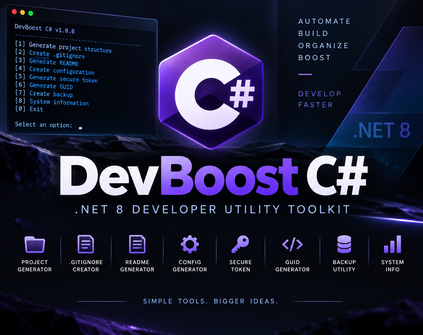 DevBoost C# – .NET 8 Developer Utility Toolkit