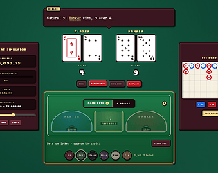 Baccarat Simulator [Free] [Card Game]