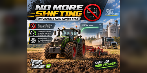 Cover image for FS25 No More Gear Shifting