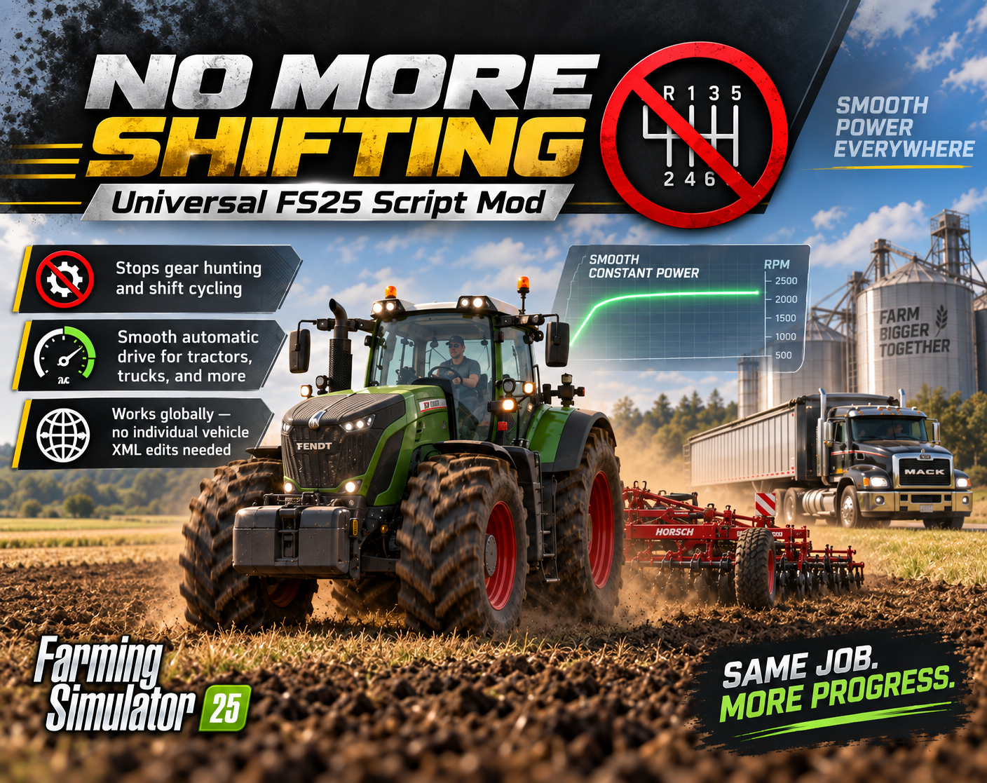 Cover image for FS25 No More Gear Shifting