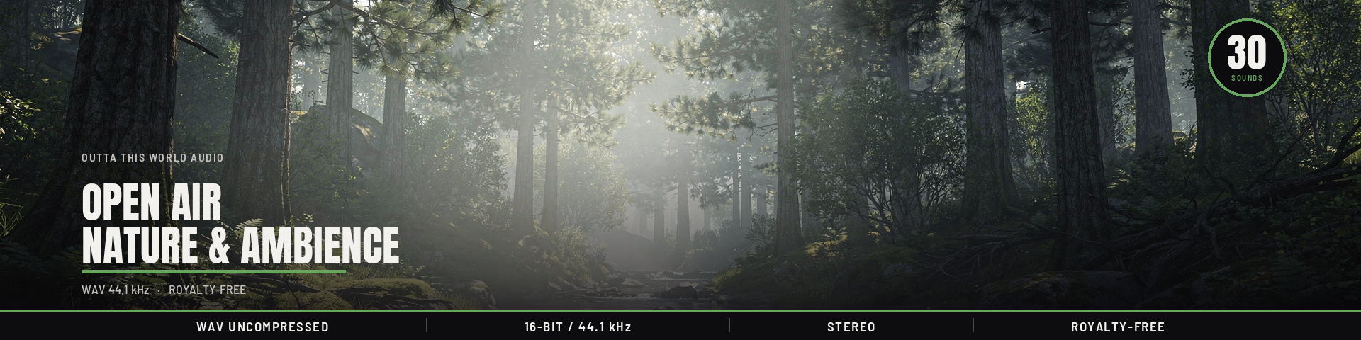 Open Air — Nature & Ambience SFX Pack (30 Sounds)