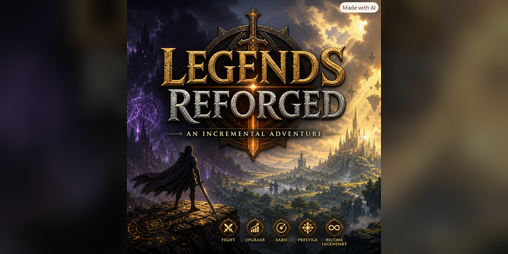 Cover image for Legends Reforged - An Incremental Adventure