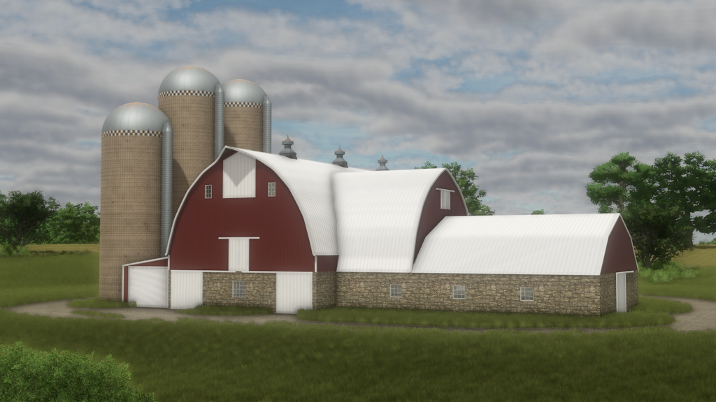 Cover image for FS25 Round Roof Dairy Barn