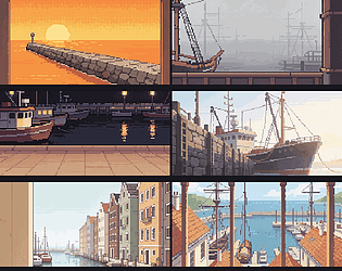 Harbor City Backgrounds — 150 Pixel Art Scenes [$5.00]