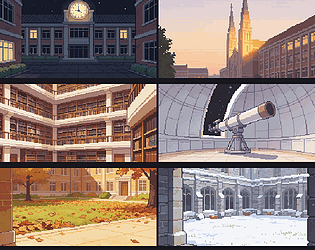 Academy City Backgrounds — 150 Pixel Art Scenes [$5.00]