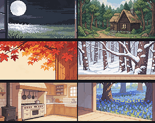 Forest Friends Backgrounds — 150 Pixel Art Scenes [$5.00]