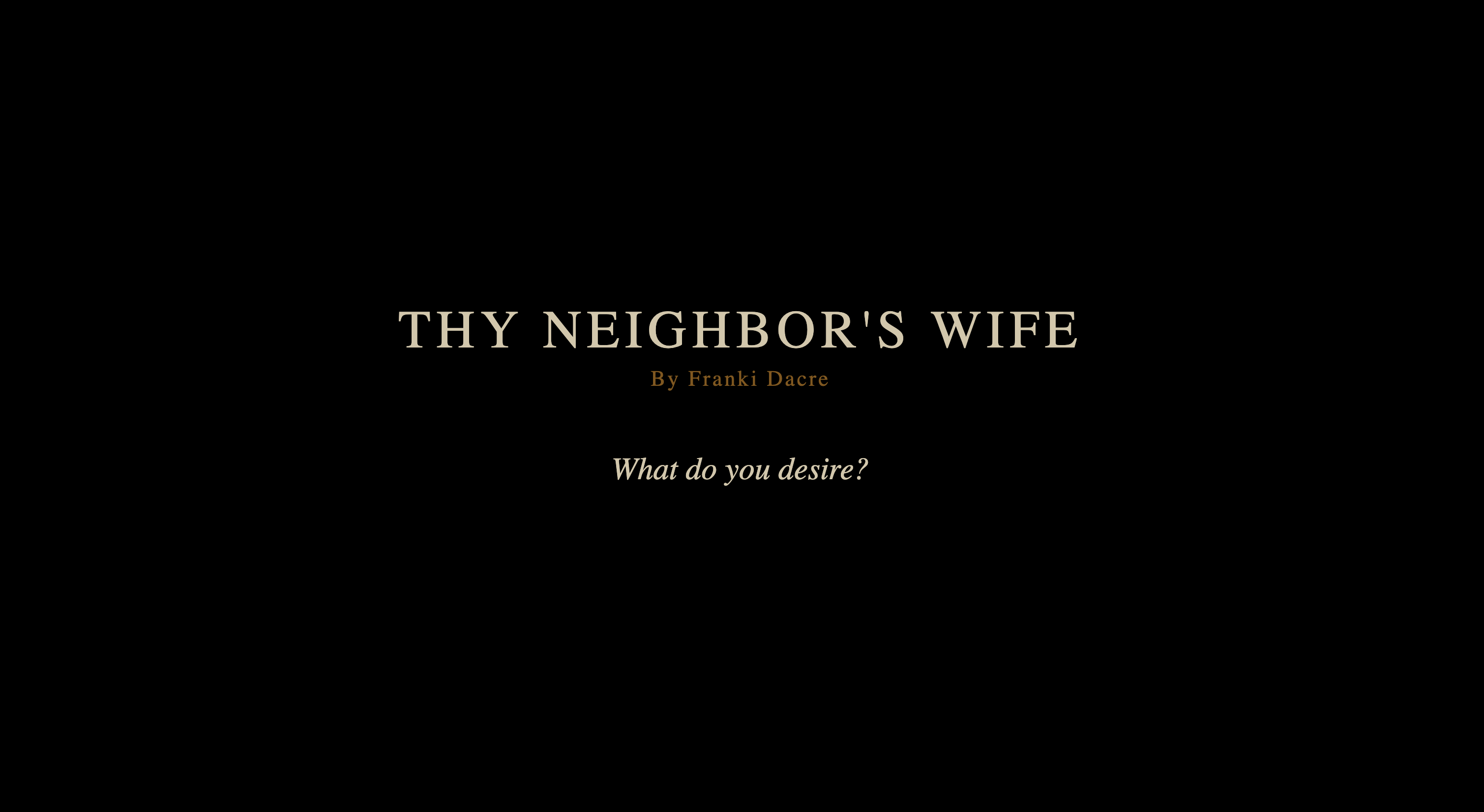 Cover image for Thy Neighbor's Wife