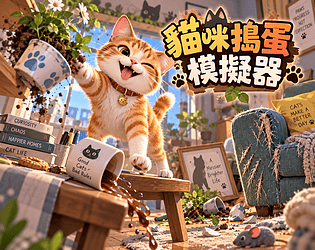今天也要搗個亂。｜3D 貓咪搗亂模擬器 [Free]