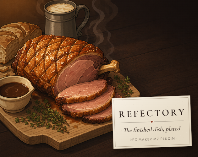 Refectory - an RPG Maker plugin that draws the meal your cooking system just made