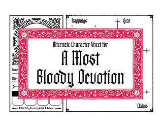 A Most Bloody Devotion - Alternate Character Sheet [Free] [Other]