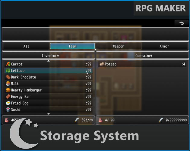 Cover image for Storage System for RPG Maker