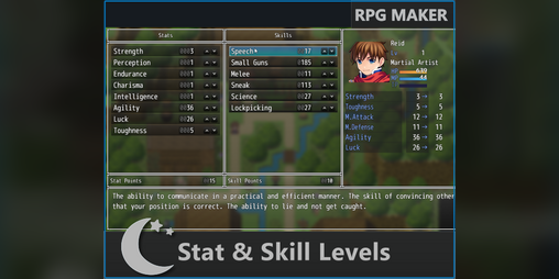Cover image for Stat & Skill Levels for RPG Maker