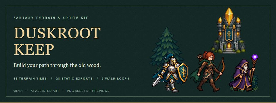 Duskroot Keep — Fantasy Terrain & Sprite Kit