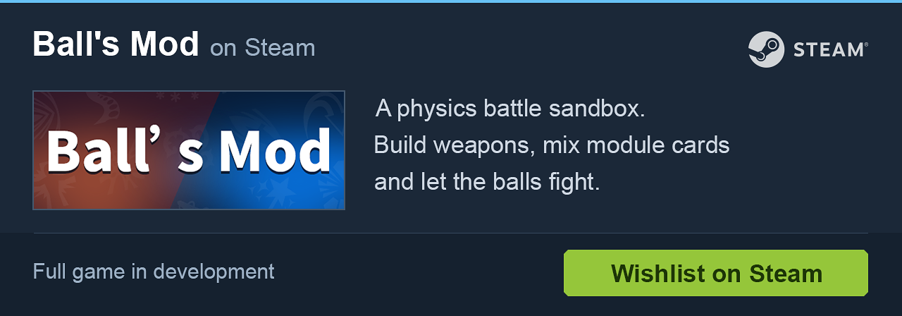 Ball's Mod on Steam — full game in development. Wishlist on Steam.