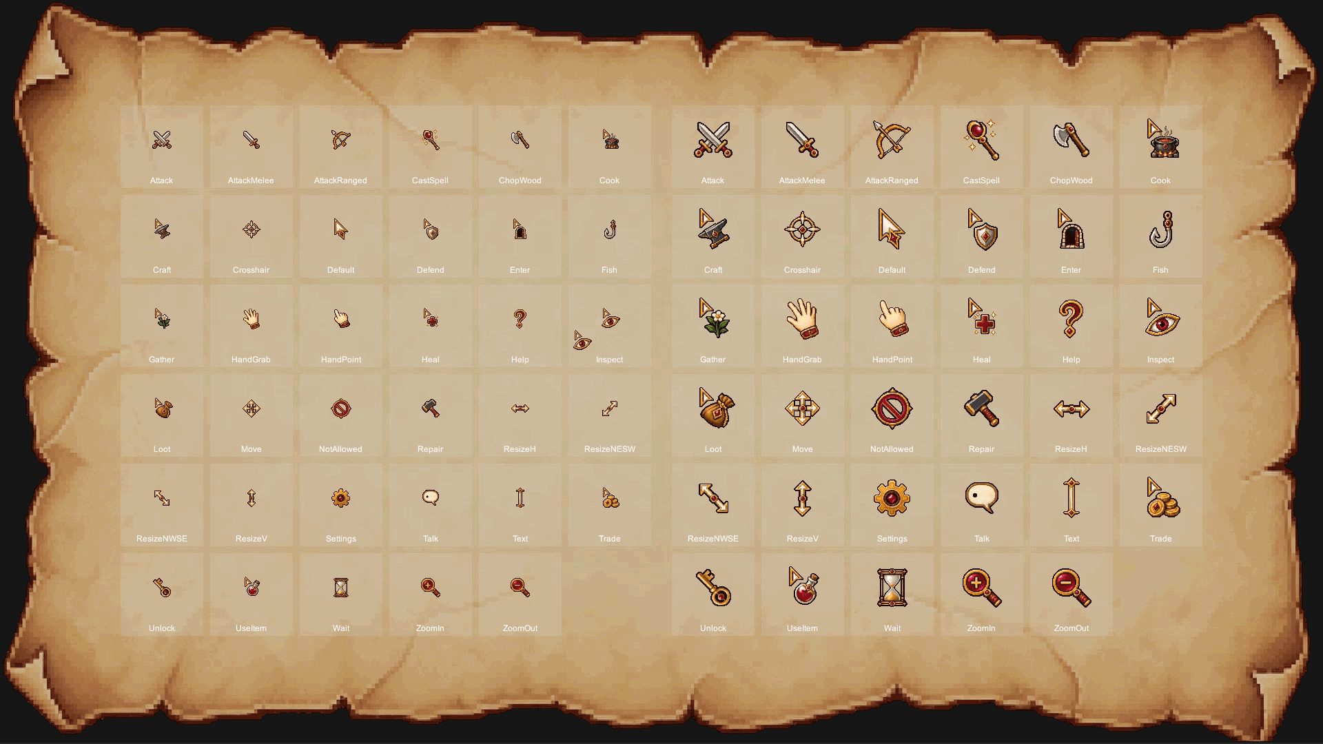 Pixel RPG Cursors