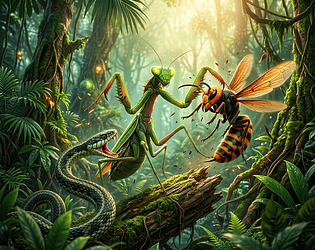 Mantis Defeat the Creatures [Free] [Fighting]