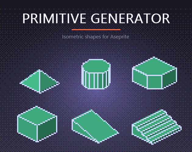 Isometric primitive generator script for Aseprite