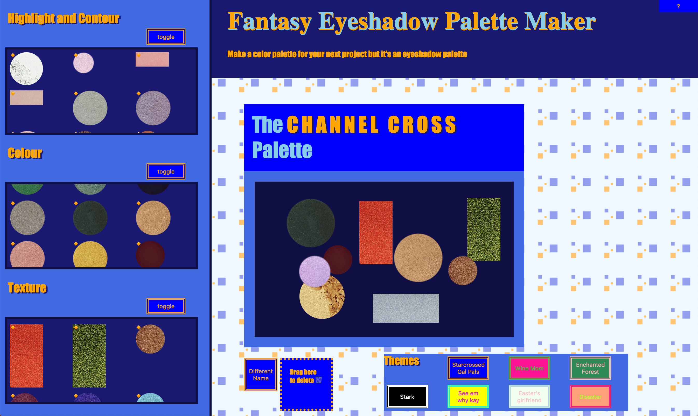 Fantasy Eyeshadow Palette Maker by toadheart