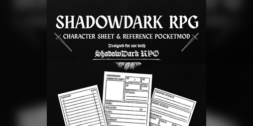 Cover image for ​Shadowdark Pocketmod Character Sheet