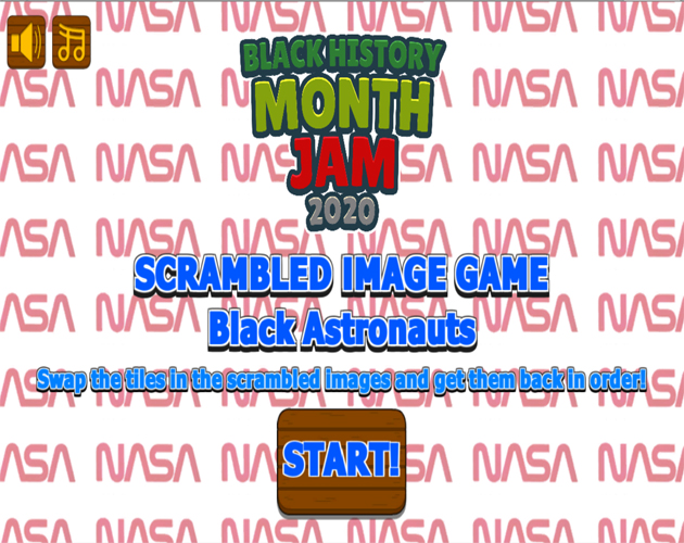 Cover image for Scrambled Picture Game Black Astronauts