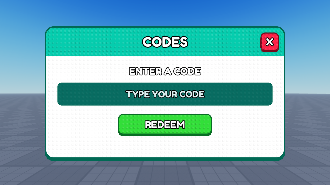 Codes — Studded UI screenshot from Roblox Studio