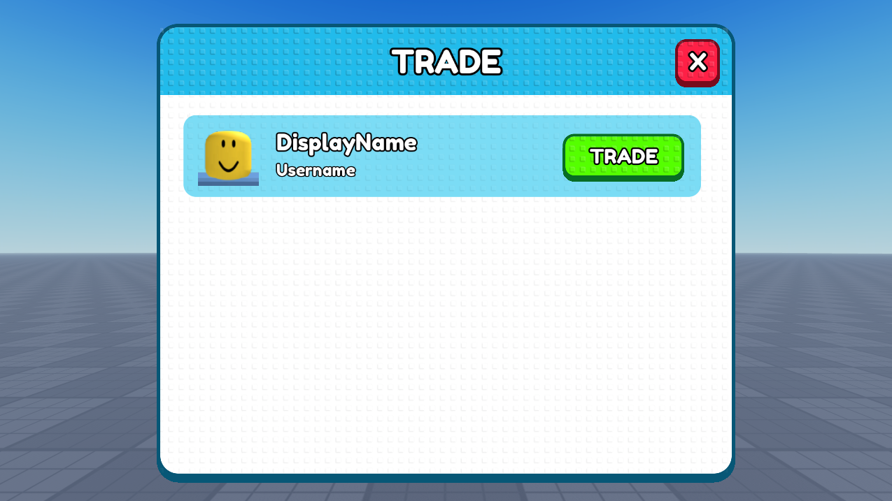 Player list — Studded UI screenshot from Roblox Studio