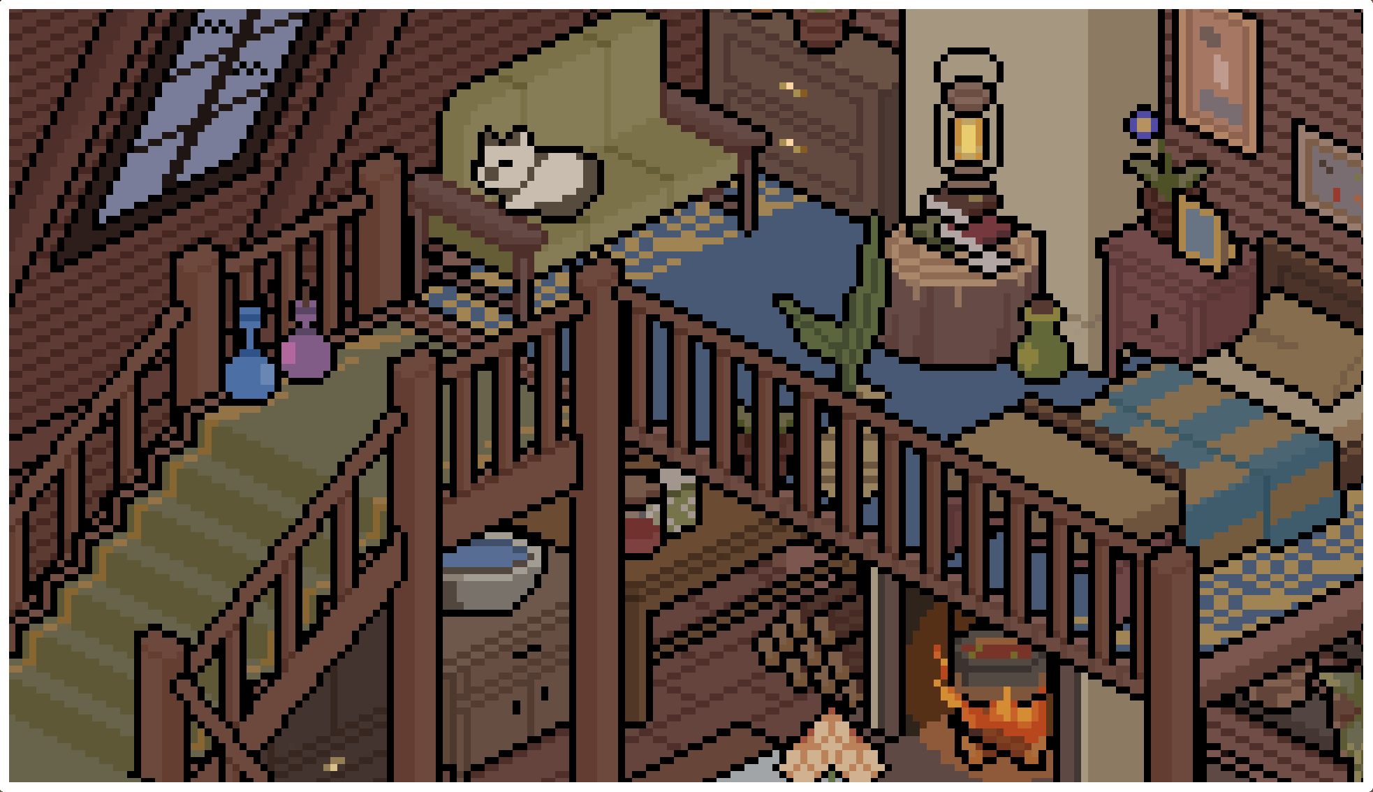 Cozy Cabin Interiors - Isometric Pixel Art Assets