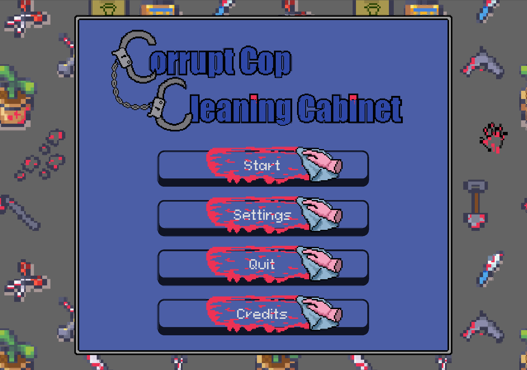 Corrupt Cop Cleaning Cabinet