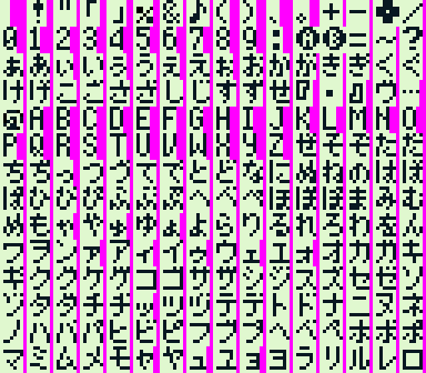 GBJフォント - Japanese Proportional Pixel Font for GB Studio
