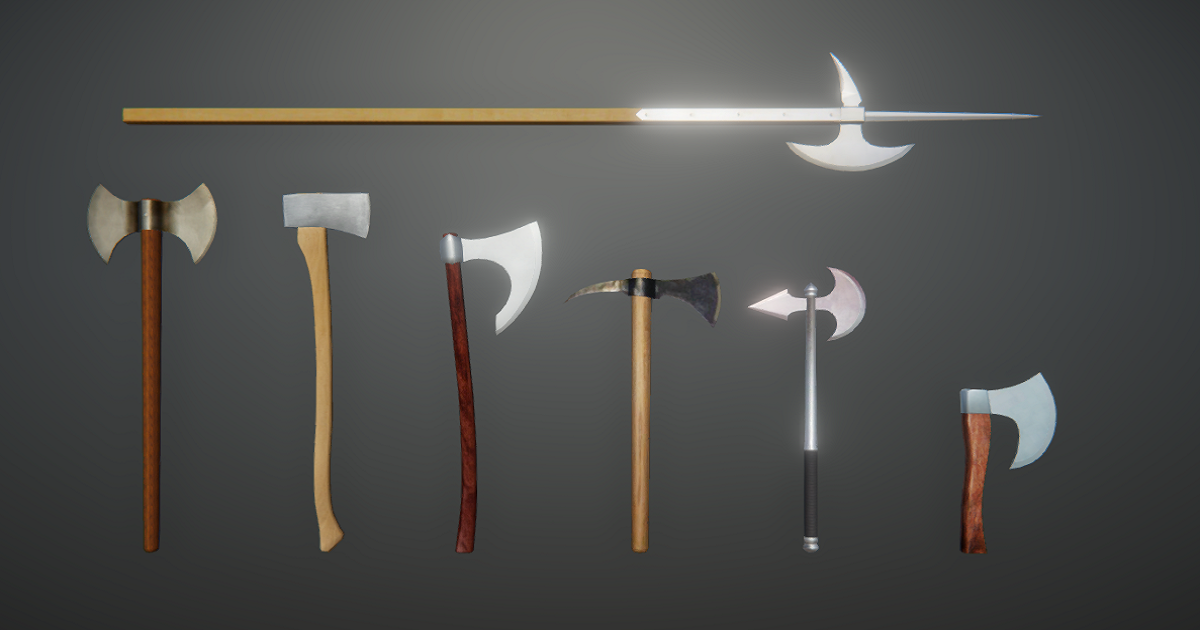 Battle Axes Pack for Unity 3D