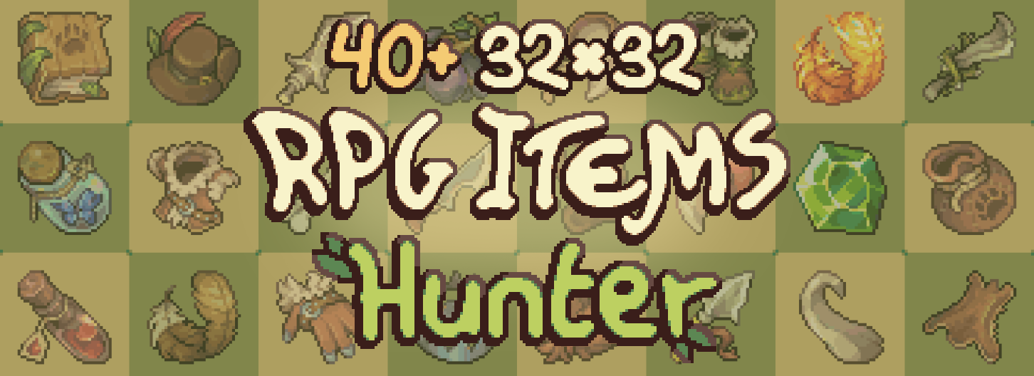 40+ 32x32 Hunter RPG Items