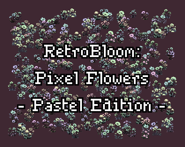 RetroBloom: Pixel Flowers Pastel Edition