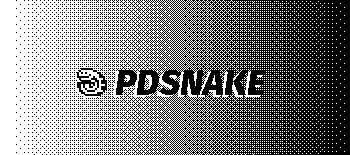 playdate card of 1-bit gradient with pixel snake and PDSNAKE text