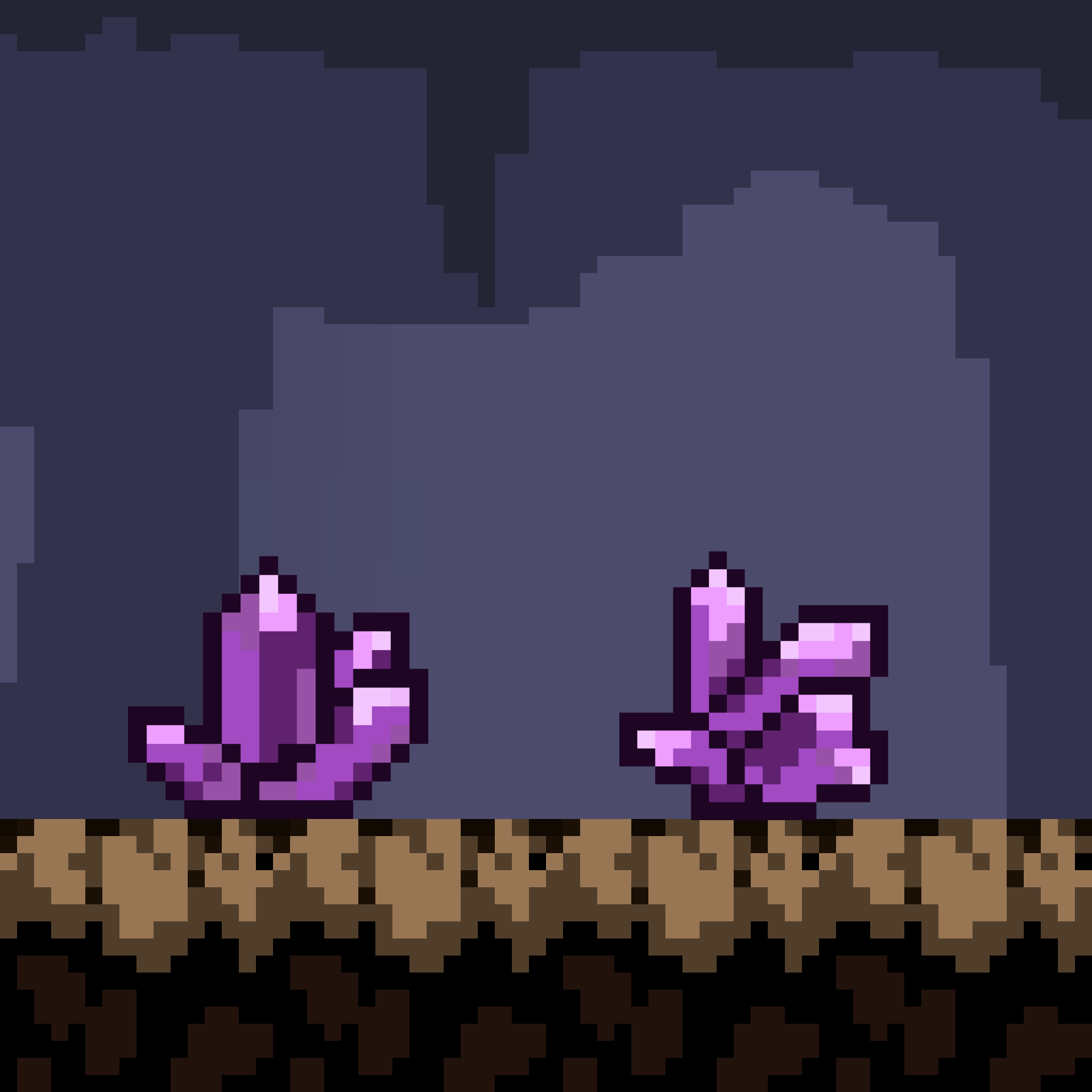 Two Crystals (in purple)