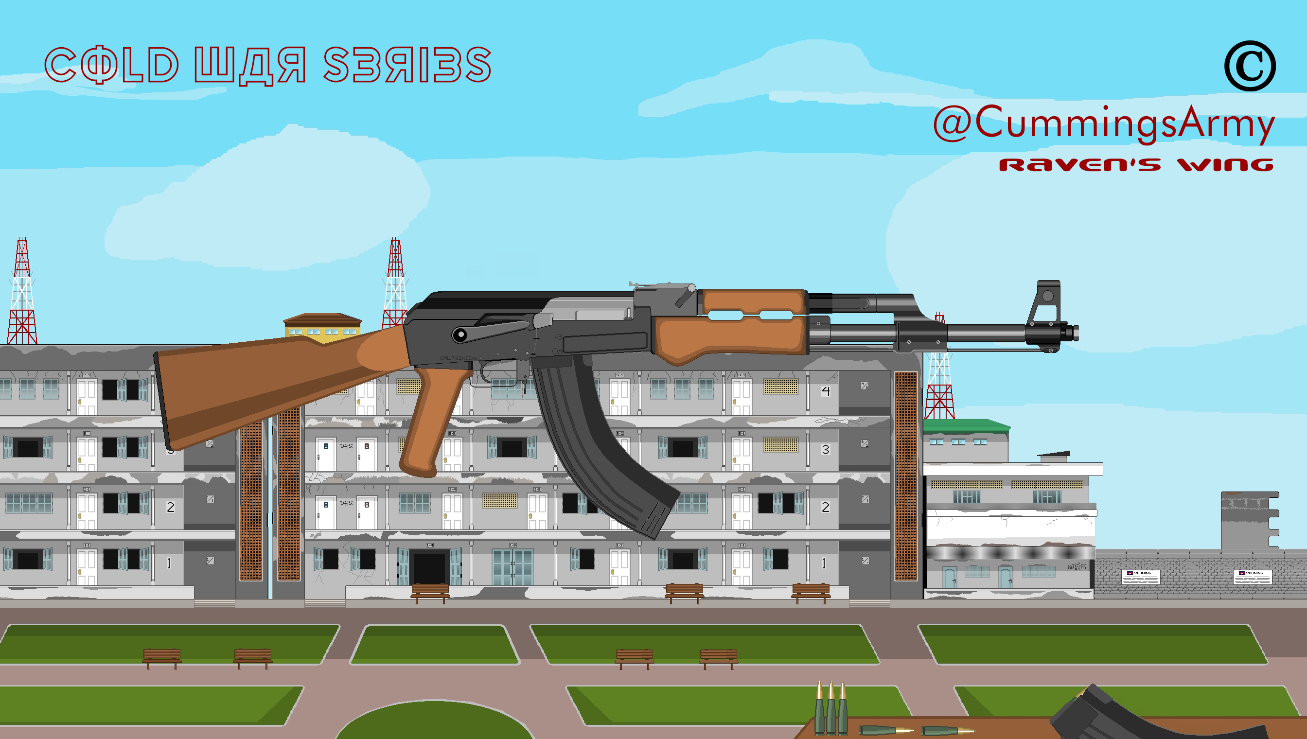 AK-47 Rifle Pixelated Animation (Cold War Series)