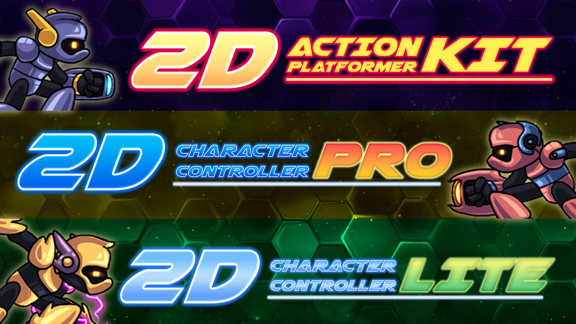 2D Action Platformer Kit & Character Controller Demo Games